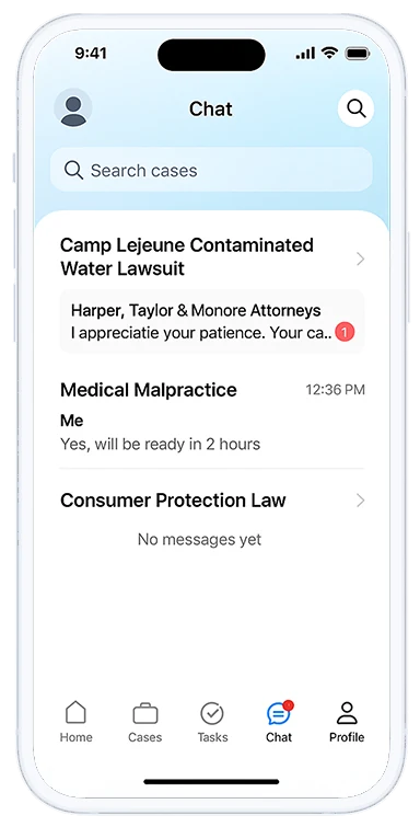 Kayse client portal on a phone